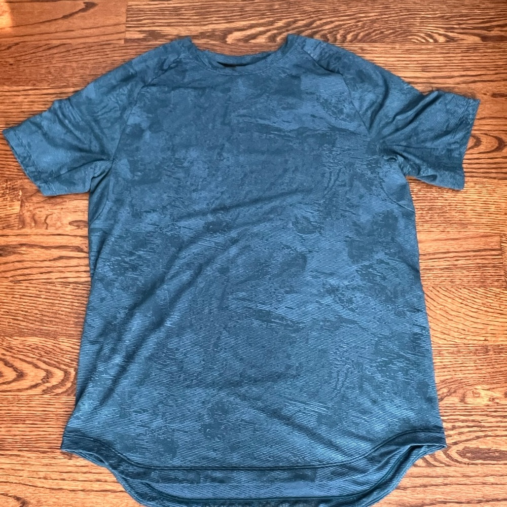 Lululemon Drysense Training Short Sleeve - Marble Map Jacquard Blue - Size Large - Picture 2 of 5